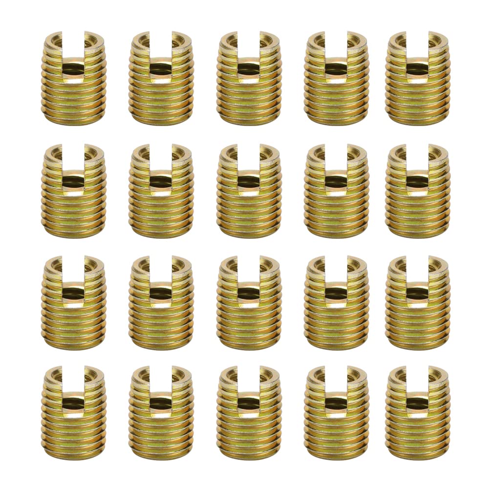 Akozon thread adapter m5 + self-tapping insert 20pcs 302 carbon steel screw repairing accessories (#6)