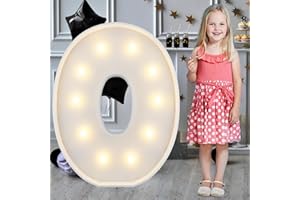 JoyBox Design 3FT Marquee Light Up Letters O, Big Marquee Letter for Baby Shower Birthday Engagement Wedding Marry Me Party Decor