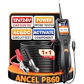 ANCEL PB60 Automotive Circuit Tester, 12-24V Power Circuit Probe Tool | Electrical Short Open Breaker Finder, Component Activation, ﻿AC/DC Voltage Current Resistance Diode, Trailer Light Test
