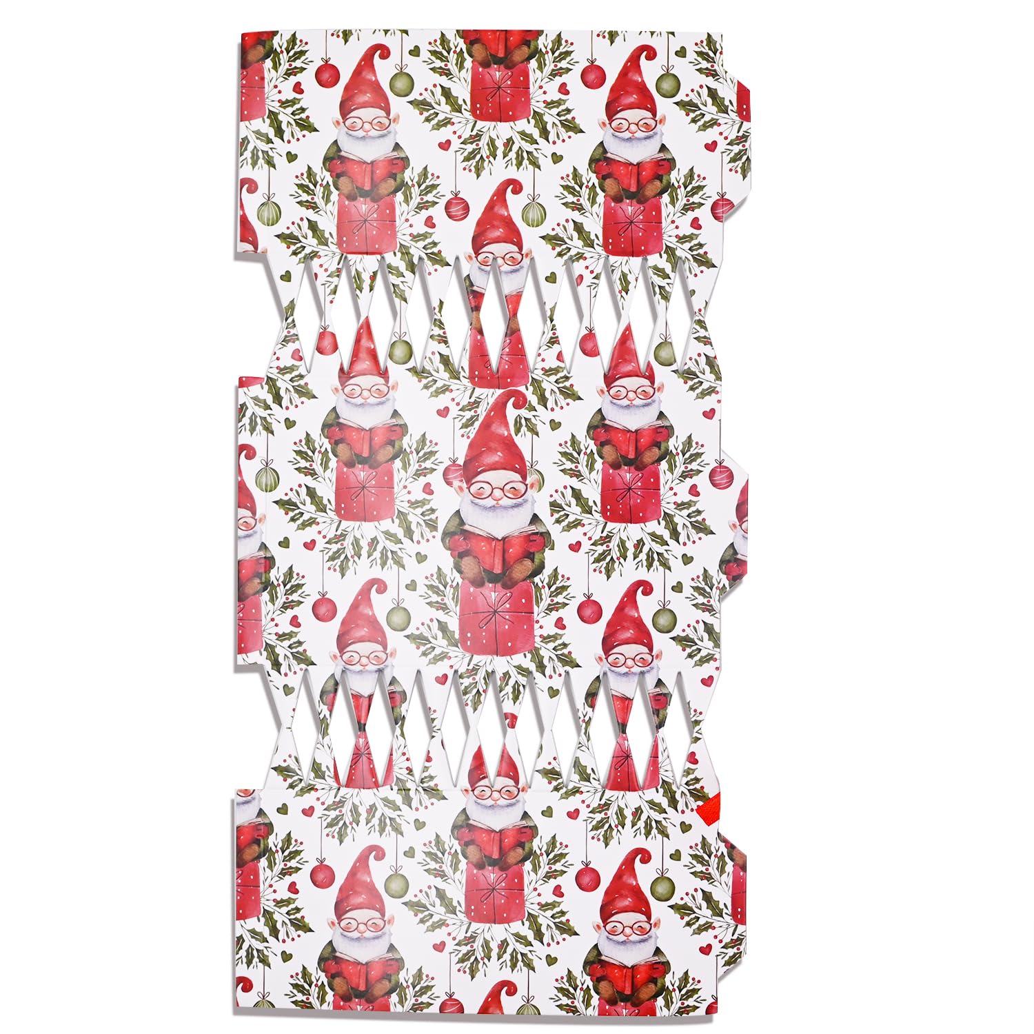 Volsha 10 Luxury Chritmas Crackers, 10 Hats 20 Strings Christmas Party Game DIY Cracker Festive Seasonal (Red) (red)