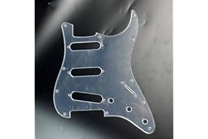 MLAVAL GUITAR PARTS Custom Pickguard for Strat Standard Style Guitar,1Ply Clear Transparent