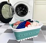 SAMMART 42L Collapsible Laundry Basket Foldable Storage Container White Celadon view 6