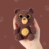 Cookie Box Bear Bruno Amigurumi Crochet Kit – Beginner Starter Gift Set view 7