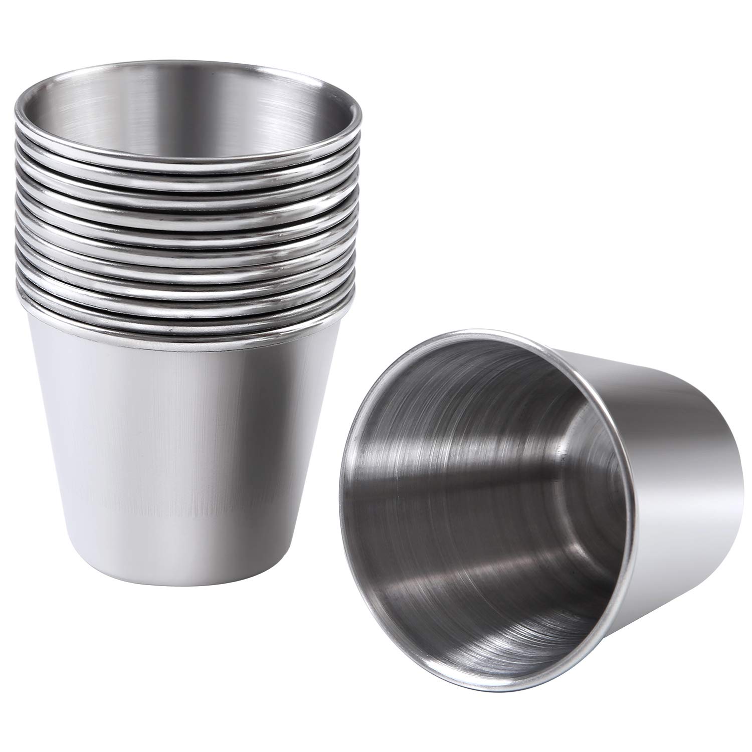 Ruisita 12 Pieces Stainless Steel Shot Cups Stainless Steel Shot Glass Drinking Tumbler (1.5 Ounce/45 ml)
