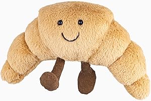 WqWqian Croissant Plush Toy - Soft Stuffed Croissant Gift, 14 inch Cute Food Stuffed Animals Pillow for Kids & Adults