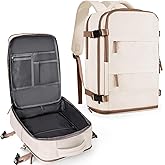 coowoz Travel Backpack For Women Men,Carry On Backpack,Hiking Backpack Outdoor Sports Rucksack Casual Daypack travel essentials(Beige Brown)