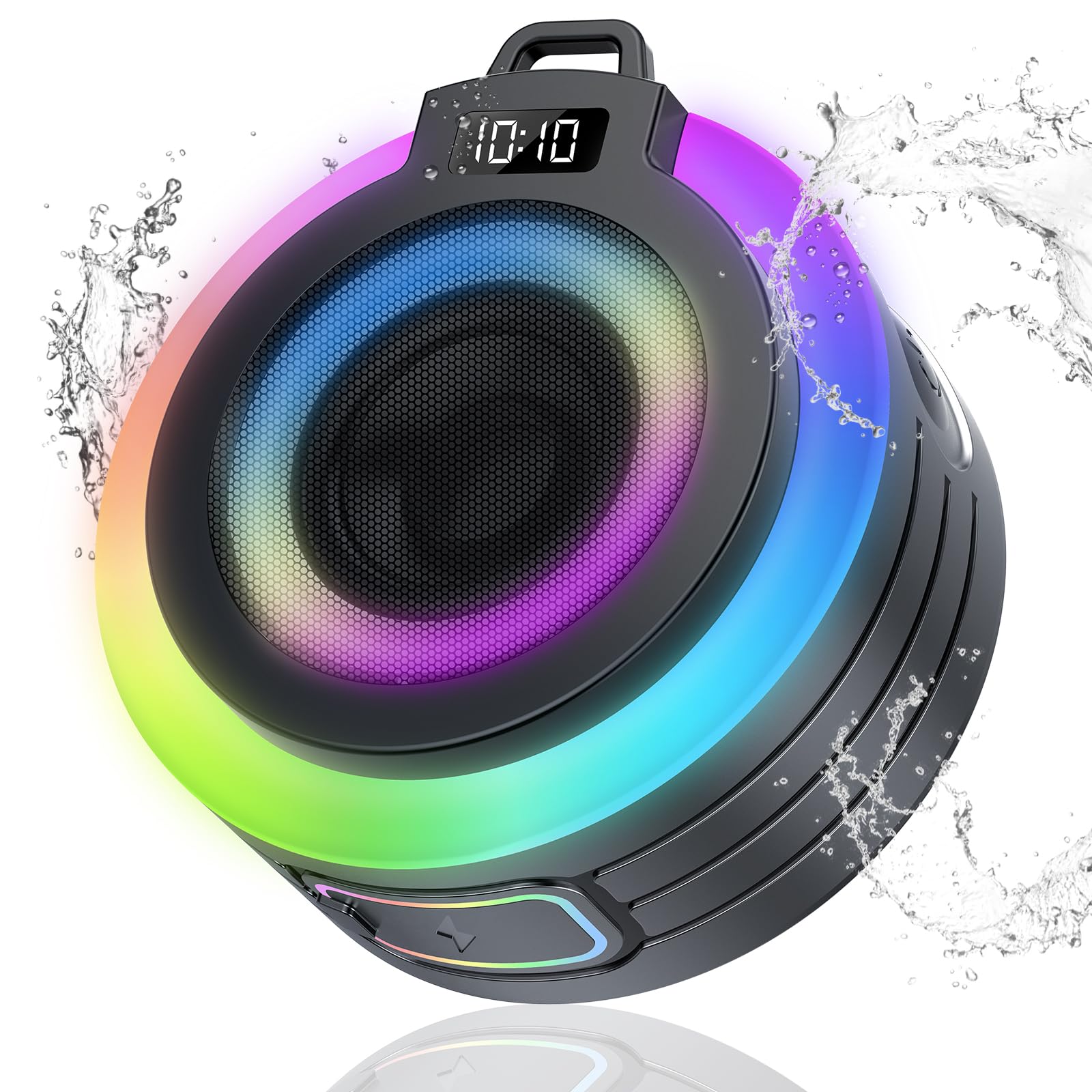 Photo 1 of **FACTORY SEALED***WXQZXO Bluetooth Shower Speaker, Portable Bluetooth Speaker Stereo Sound with Suction Cup/Lanyard, Built-in Mic, IPX7 Waterproof Wireless Speakers Bluetooth 5.4 for Bathroom/Party/Beach/Gift, Black***FACTORY SEALED***