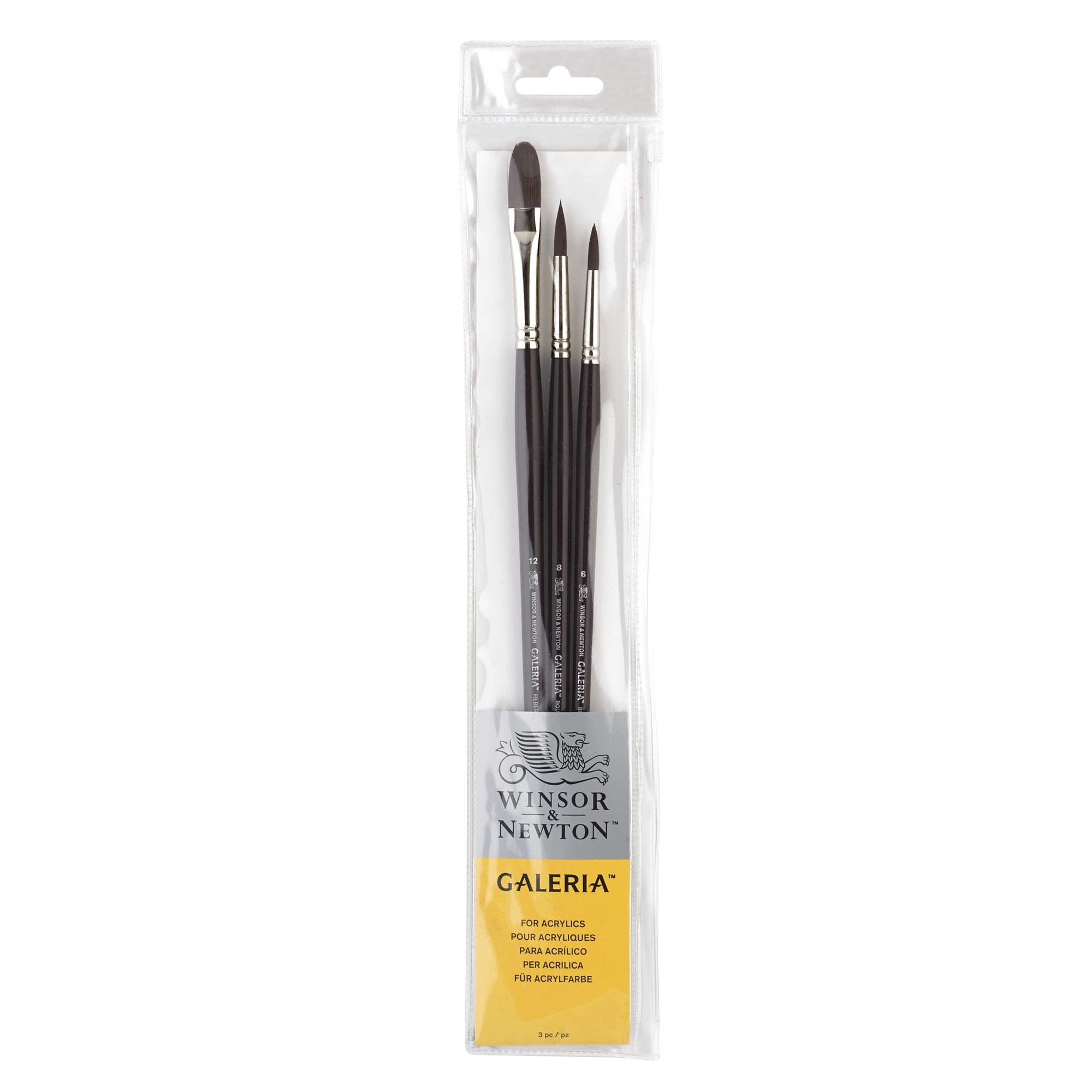 Winsor & Newton "Galeria Brush Long Handle (Pack of 3)