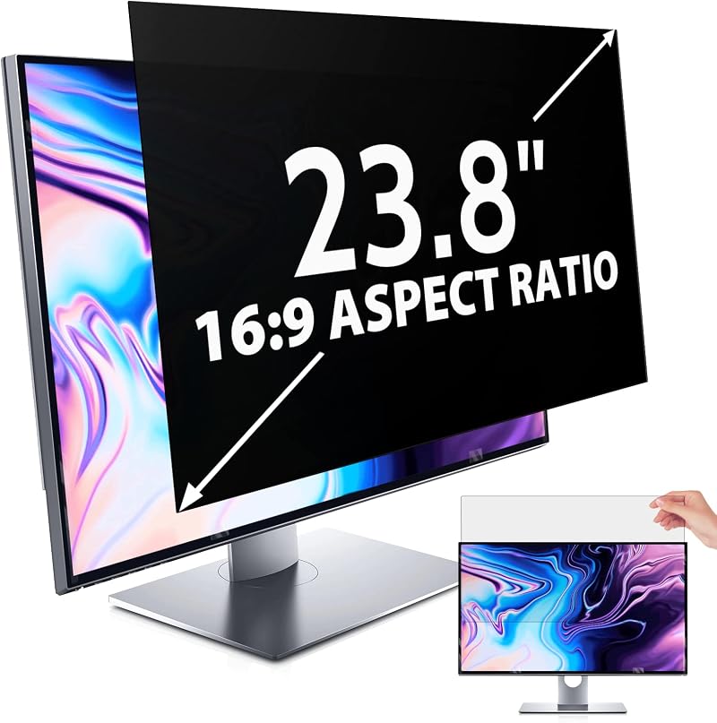 IPROKKO 23.8 Inch Privacy Screen Filter 16:9 Anti Blue Light Glare
