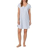 Eileen West Sleepwear & Loungewear for Women - Jersey Knit Collection - 100% Cotton Lightweight Breathable Short Nightshirt