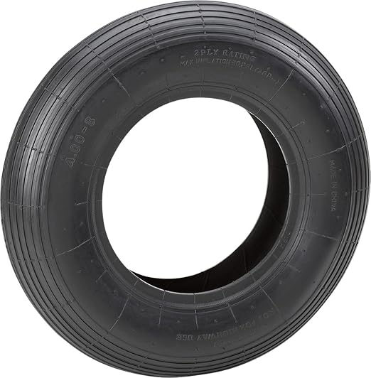 Metafranc Decke Ø 400 mm, für Luftrad - Rillenprofil - Typ 4.00 - 8 / Luftrad-Zubehör / Decke für Schubkarrenrad / Mantel / R