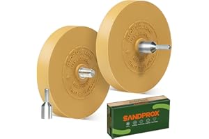 SANDPROX Sticker Eraser Wheel Eraser Wheel 2 Pack Decal Remover Wheel with Adapter Eraser Wheel for Drill Removes Car Decal Sticker Eraser Wheel for Cars,Boats,Truck,Aircraft
