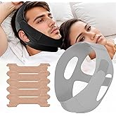 Anti Snoring Chin Strap for Men&Women– Anti Snoring Devices and Snore Stopper, Chin Strap for Sleeping Cpap,Jaw Strap for Sleeping Adjustable, Breathable Snoring Solution for CPAP Users(Grey)