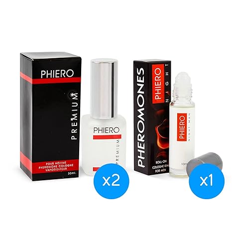 2 Phiero Premium + Phiero Night Man: Parfüms mit Pheromonen für männer