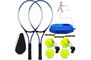 ZHUOKECE 21" Tennis Rackets for Kids, 2 Players Recreational Tennis Rackets Set for Beginners with 4 Tennis Balls, 3 Overgrips, 1 Tennis Bag