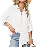 Zeagoo White Button Down Shirt Women Long Sleeve