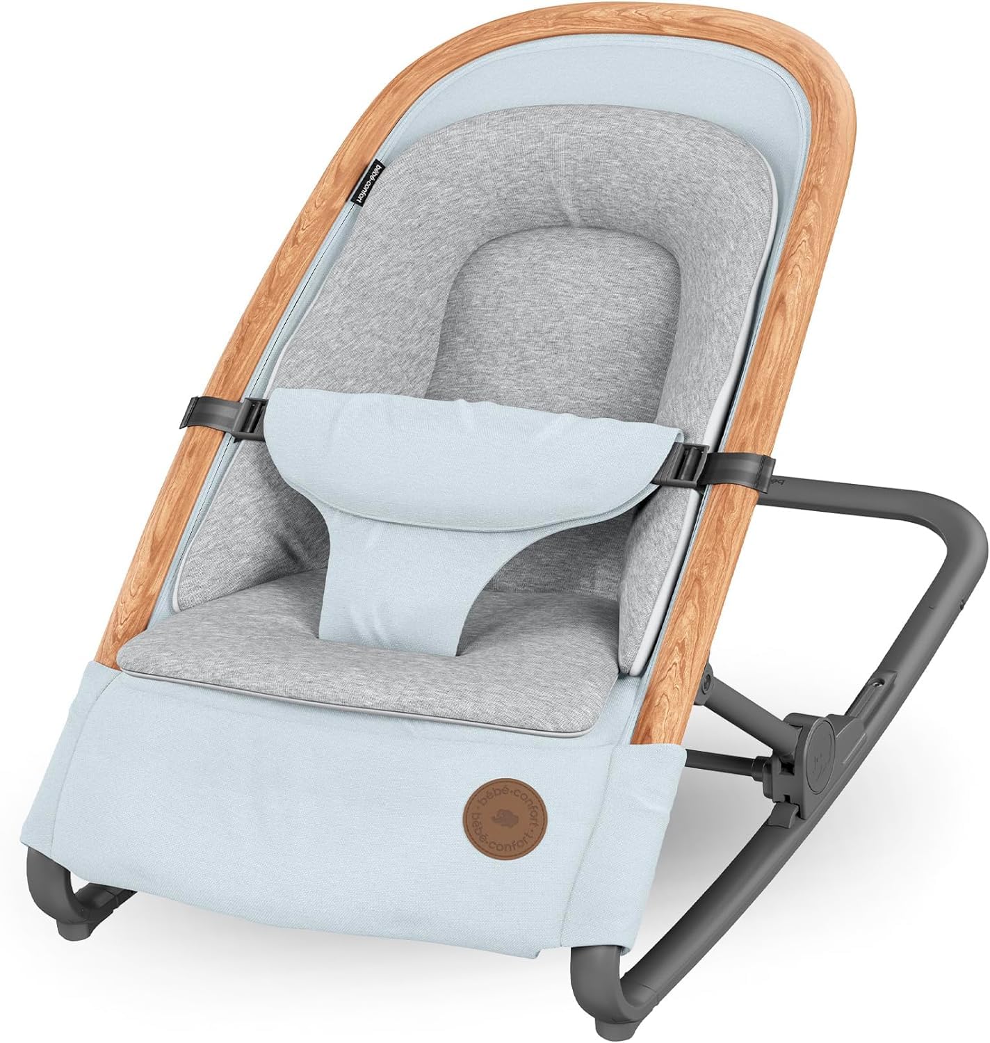Maxi-Cosi Kori Chaise Transat Bebe 2-En-1, 0-6 Mois, Jusqu'À 9 Kg, Baby Bouncer, 3 Positions D'Inclinaison, Léger & Compact, Harnais Facile À Installer, Coussin Nouveau-Né, Essential Grey