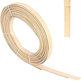 10Feet x 7Rolls Bamboo Strips for Weaving, 0.6 Inch Wide Strips for Craft | Long Smooth Surface Flat Cane Webbing Basket Weaving Strips(7Pcs in a Bundle)