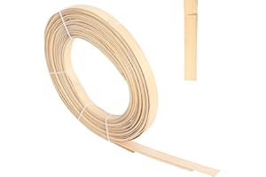 HOQQF Bamboo Strips for Weaving (7pcs), 0.6 Inch Wide Strips for Craft 10 Feet Long Smooth Surface Flat Cane Webbing Basket Weaving Strips(7Pcs in a Bundle)