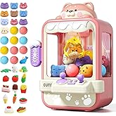 Jovow Claw Machine for Kids, Mini Vending Machine with Music, Prize Dispenser Toys for Girls and Boys, Electronic Claw Game Machine for Party Birthdays, Includes 35 Mini Toys (Small)