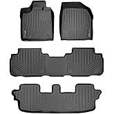 SMARTLINER Custom Fit Floor Mats 3 Row Liner Set for 2008-2013 Toyota Highlander