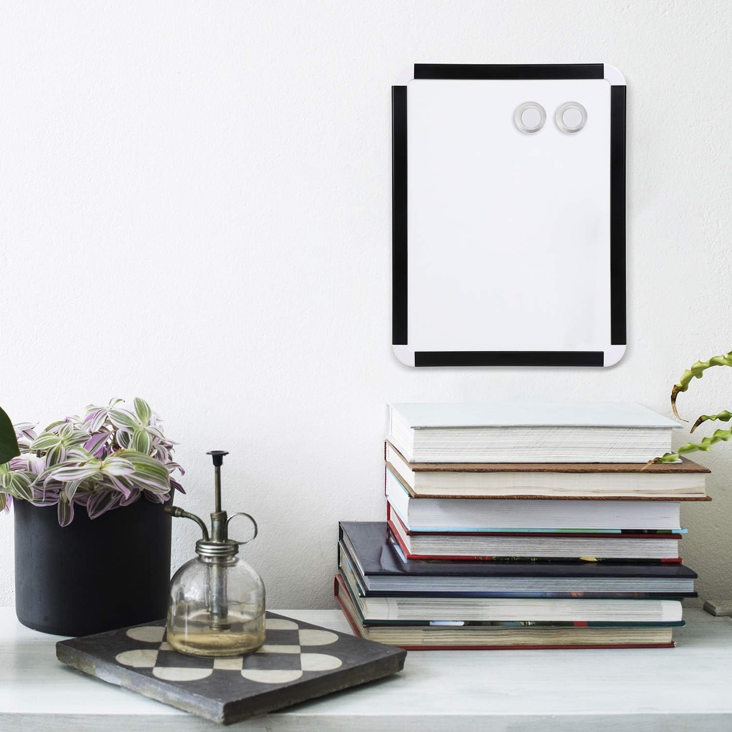 Basics Magnetic Dry Erase Board, Plastic Frame, 8.5" x 11" : Office Products
