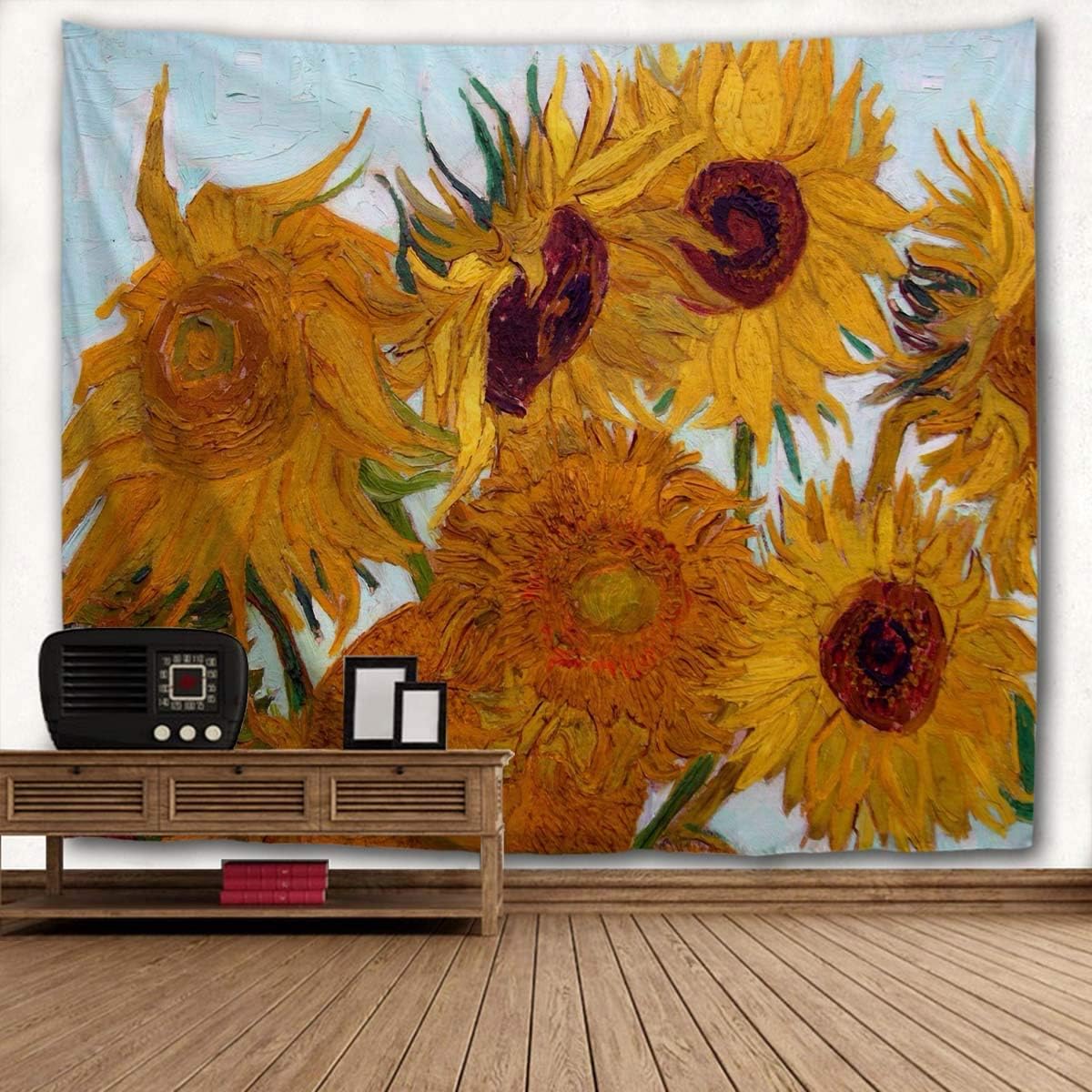 WIHVE Van Gogh Tapestry Sunflowers Wall Tapestry Floral Flowers Tapestry Wall Hanging Art Home Decor for Bedroom Living Room Apartment Dorm 60 x 40 Inches