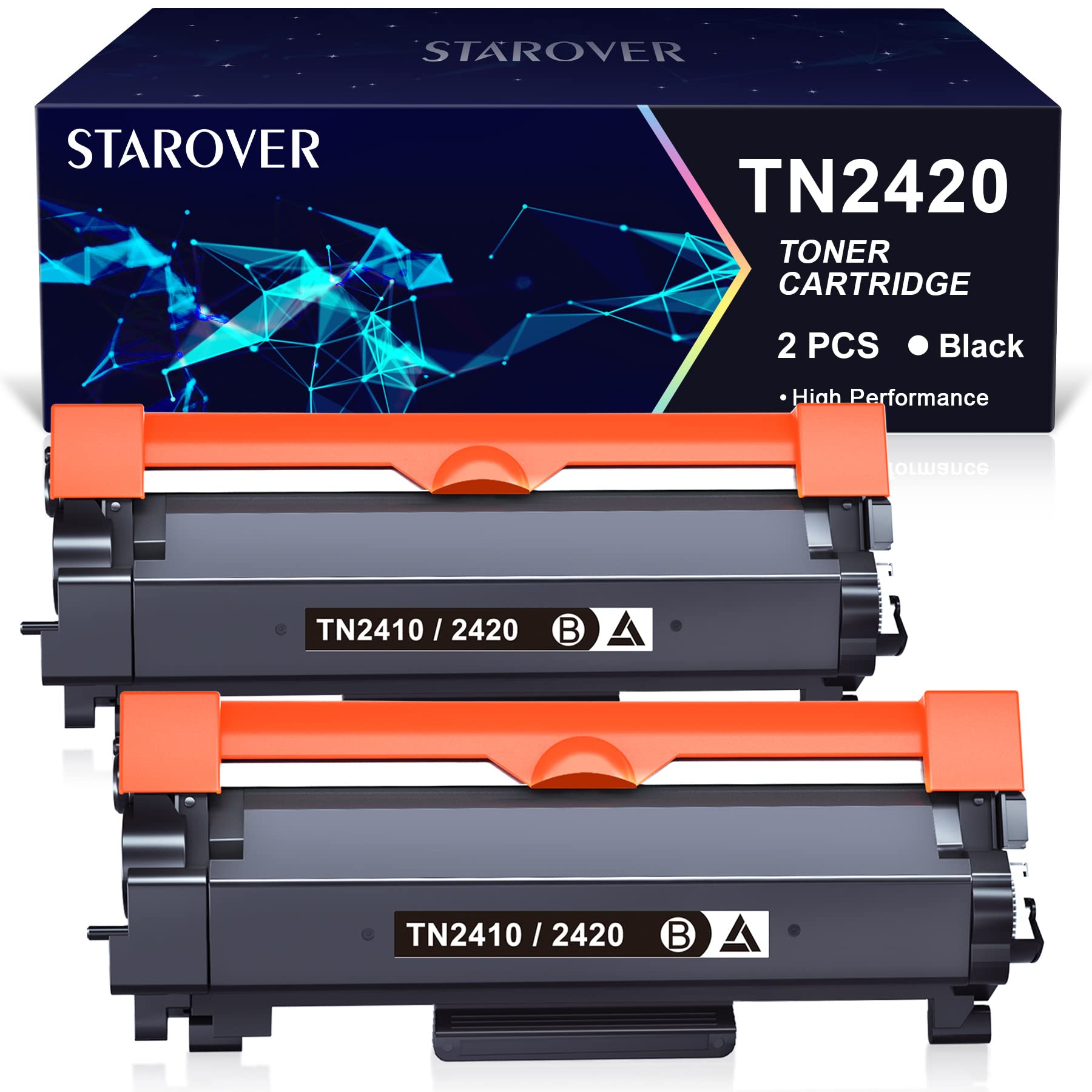 STAROVER Compatible Toner Cartridge Replacement for Brother TN2420 TN2410 for DCP-L2530DW MFC-L2710DW HL-L2350DW DCP-L2510D DCP-L2550DN HL-L2310D HL-L2370DN MFC-L2730DW MFC-L2750DW MFC-L2710DN