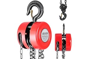VEVOR Hand Chain Hoist, 2 Ton 4400 lbs Capacity, Manual Chain Block with Upgrade G70 Galvanized Chain, 10 ft Lifting Height, 