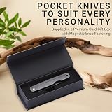 Whitby Pocket Knife Stainless Folding Knife Black Pakkawood Handle 2.25" Blade view 8