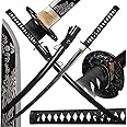 Kamaiwo-1045/1060 Clay Tempering high Carbon Steel Hademade Heat Tempered Full Handmade Hand Forged Japanese Katana Authentic，Sword Real Weapons，Full Tang,Functional,Practical Sharp