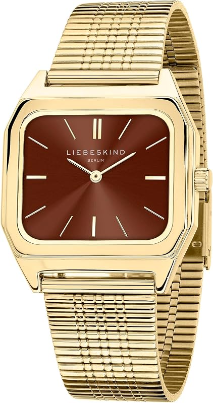 Berlin Femme Montre-Bracelet LT-0483-MQ Acier Inoxydable in IP Or am Edelstahlband
