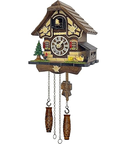 Pendule à coucou Maison de Forêt Noire, roue de moulin - Coucous musicaux 1 jour - Nr. KA 3709 EX