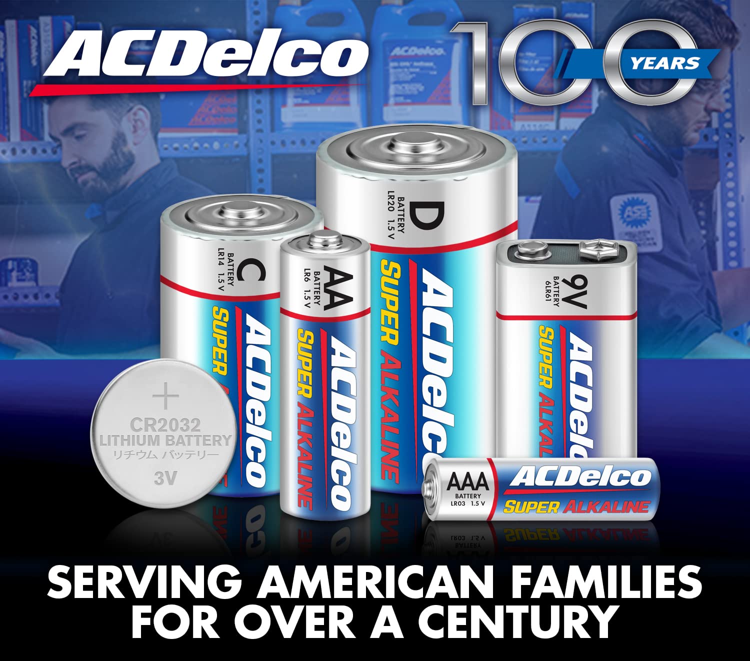 ACDelco 48-Count AA Batteries, Maximum Power Super Alkaline Battery, 10-Year Shelf Life, Reclosable Packaging Blue