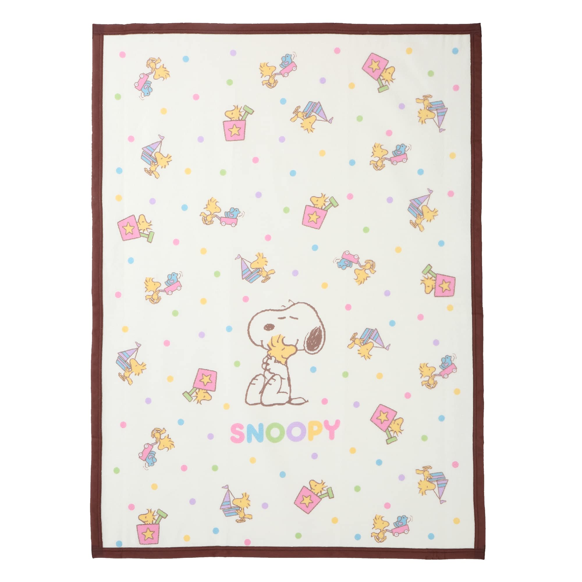 nishikawa 【 西川 】スヌーピー ベビー綿毛布 85×115cm オールシーズン対応 ドット柄 日本製 ベージュ WQ51291000商品画像