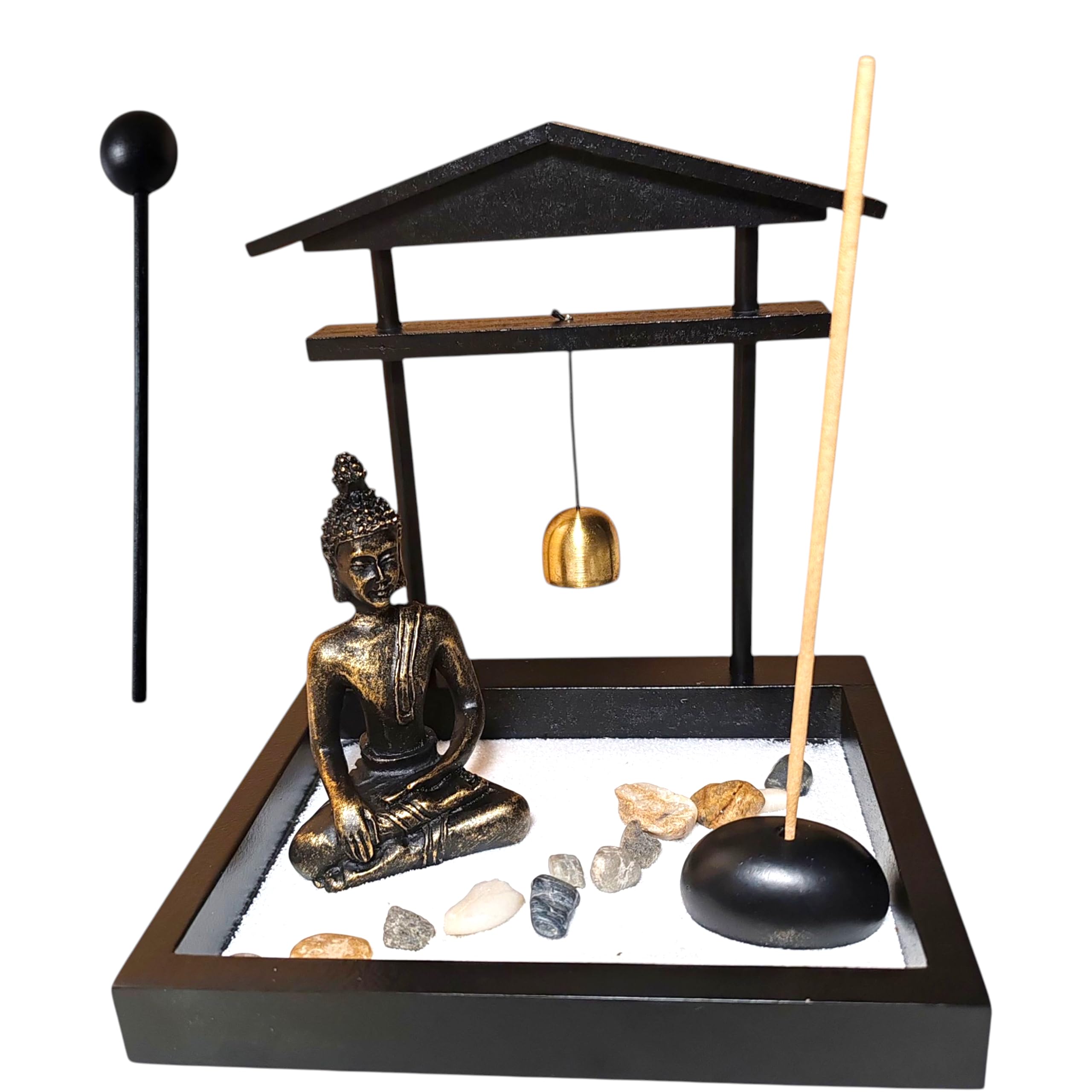 Japanese Miniature Zen Garden Set for Meditation, Home Decor or Gifting (Design B)