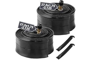 MOHEGIA 2-Pack Bike Inner Tubes: 20/24/26/27.5/29 x1.75-2.125 Inch Bicycle Inner Tube AV 32mm Schrader Valve with 2 Tire Levers Included