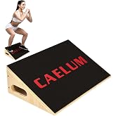 CAELUM Slant Board for Squats, Training Incline Wedge for Calf Stretching | 1000 Lbs Weight Capacity, 25 Degree Incline, Non-Slip, Ultra-grip Pedals, Reinforced Hardwood, for Weight lifting, Fitness