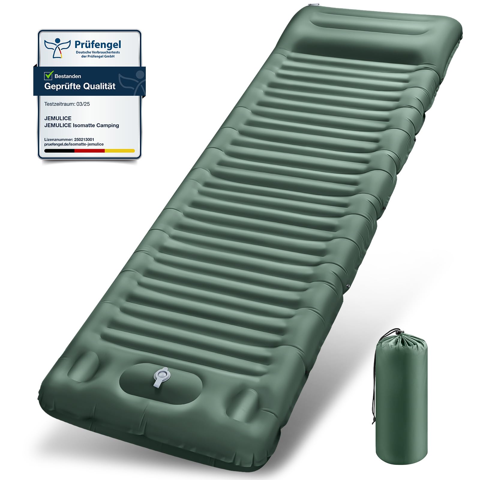 Isomatte Camping, 12CM Ultradicke Camping Luftmatratze mit Fußpumpe
