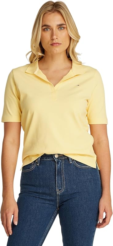 Polo Manches Courtes Femme 1985 Pique Regular Fit, Jaune (Citronella), S — photo 1 sur 6