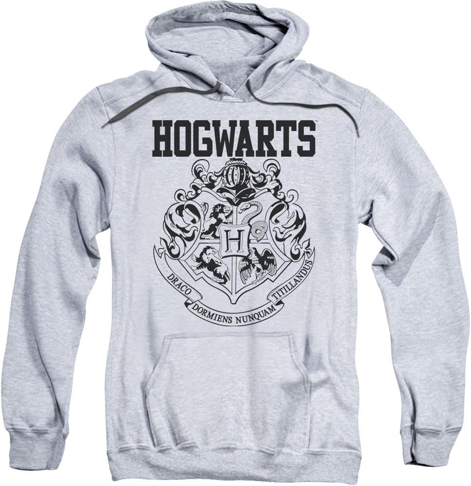 Harry Potter Men's Hogwarts Athletic Hooded Sweatshirt Athletic Heather