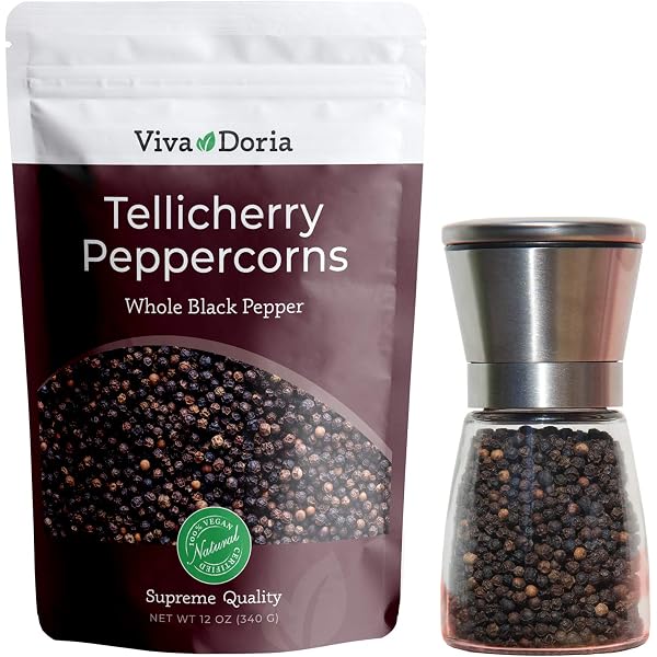 Viva Doria Malabar Peppercorn (Whole Black Pepper) 12...