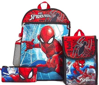 spiderman backpack and lunch bag