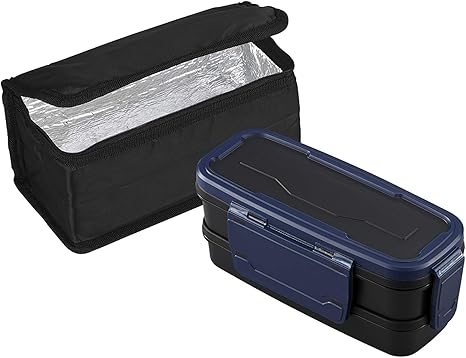 Amazon Co Jp オーエスケー ロックフォー お弁当箱 2段 保冷バッグ付 Blw 30hf ホーム キッチン