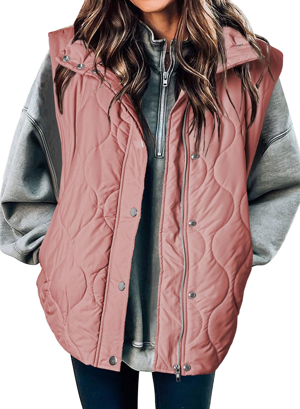 EVALESS Womens Fashion Cropped Puffer Vest Fall