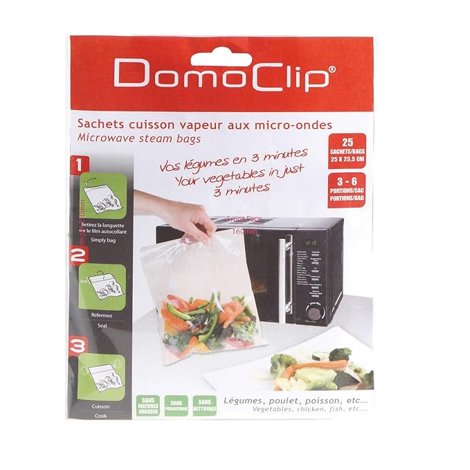Bolsas para microondas, 25 unidades, para cocinar al vapor (bolsas ...