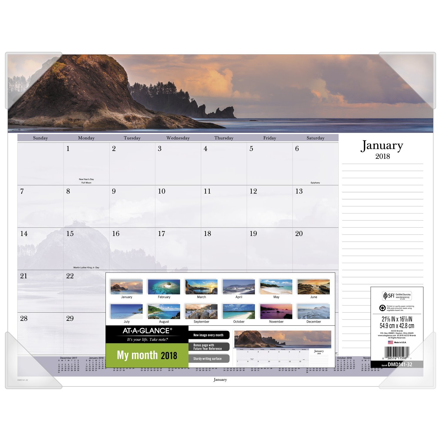 Best 2018 Desk Calendar 22X17 At A Glance