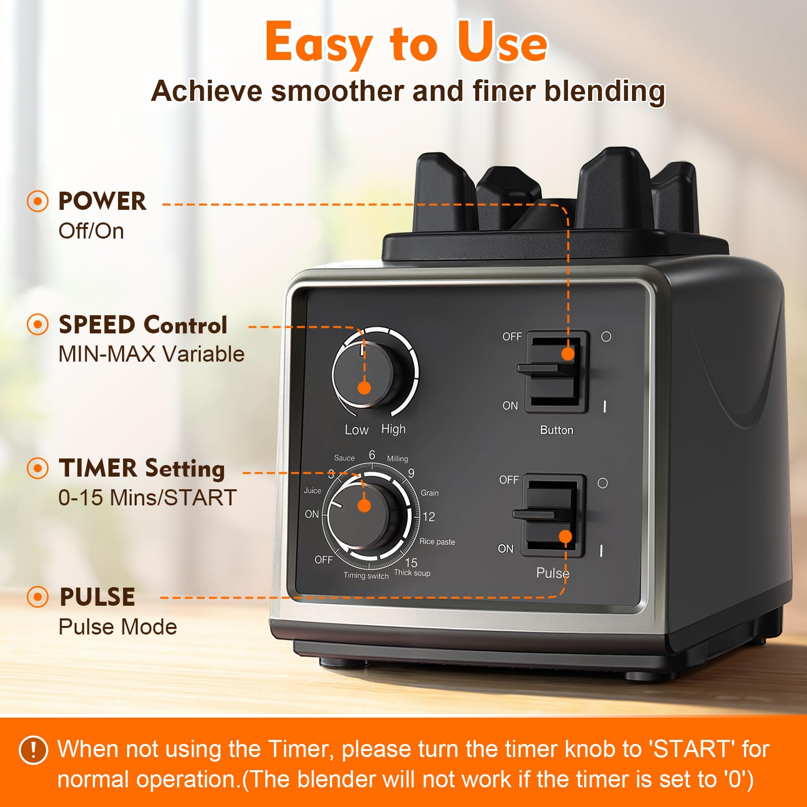 Combo de licuadora y procesador de alimentos 3 en 1 para batidores, licuadoras profesionales de 1500 W (32000 RPM) para cocina, velocidad ajustable, frasco de plástico sin BPA de 68 oz, autolimpieza de 30 s (68 oz)