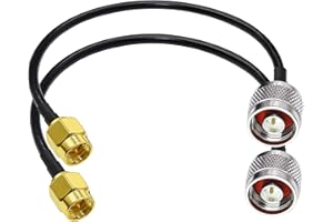 N Type to SMA Coaxial Cable RG58 TUOLNK N Male to SMA Male WiFi Antenna Extension Cable 12inch (30cm) RF Coax Pigtail for Two