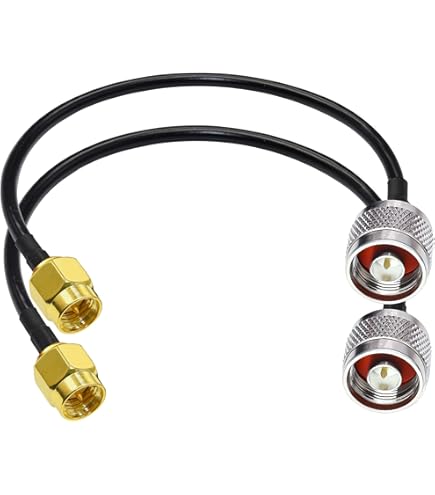 Vecys 2PCS SMA Mâle Vers N Type Mâle Câble Coaxial RF N Type